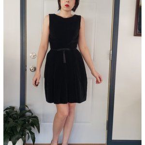 50s Black Velvet Party‎ Dress